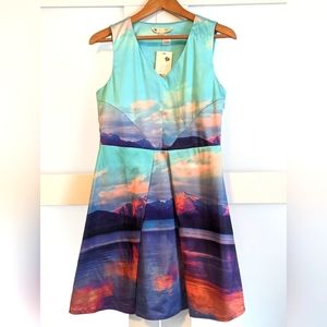 NWT Boutique Dress w/Mountain Print